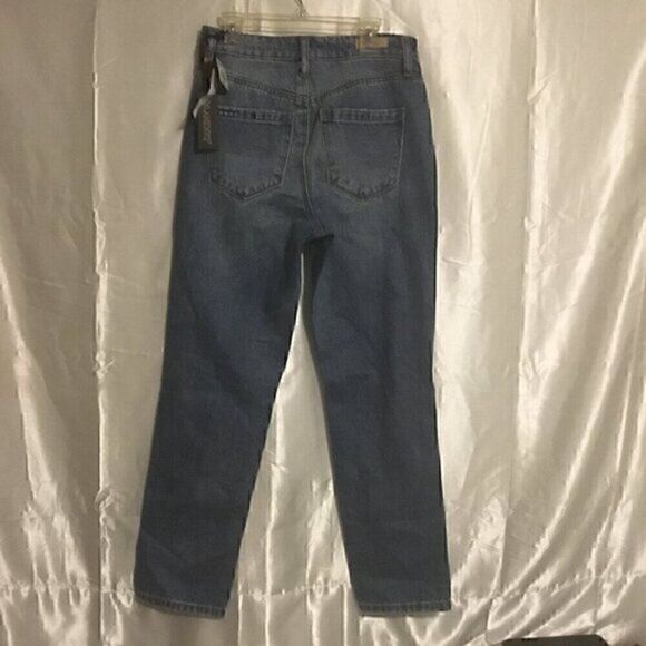 Blank NYC Medium Wash Button up Madison Light Wash High rise Crop Jeans 25 - Picture 4 of 11